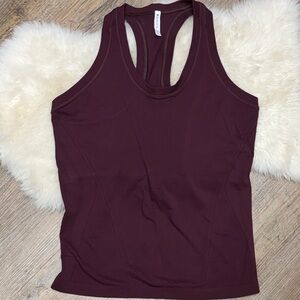 Athleta Maroon Racerback Tank Top